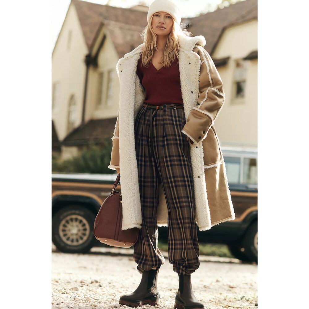 Pilcro Anthropologie Reversible Sherpa Coat NWT - Picture 1 of 8